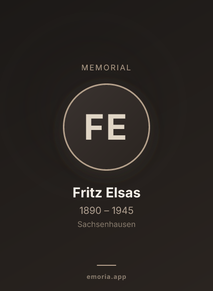 Memorial portrait of Fritz Elsas