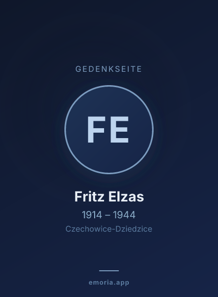 Gedenkportrait von Fritz Elzas