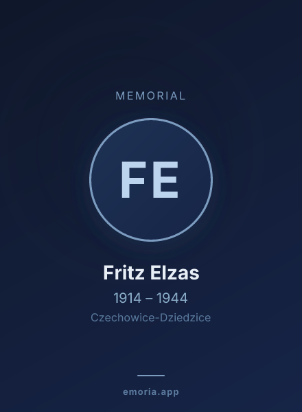 Memorial portrait of Fritz Elzas