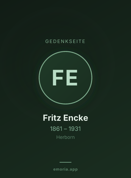 Gedenkportrait von Fritz Encke