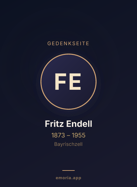 Gedenkportrait von Fritz Endell