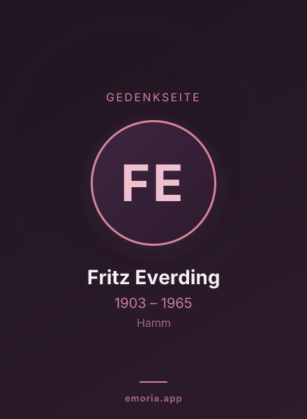Gedenkportrait von Fritz Everding