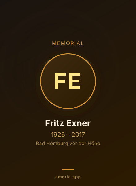 Memorial portrait of Fritz Exner