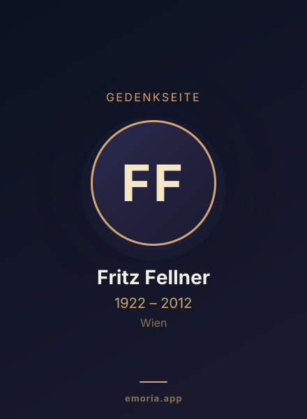 Gedenkportrait von Fritz Fellner