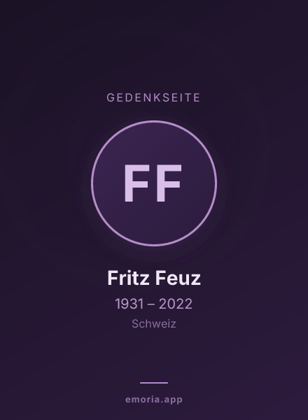Gedenkportrait von Fritz Feuz