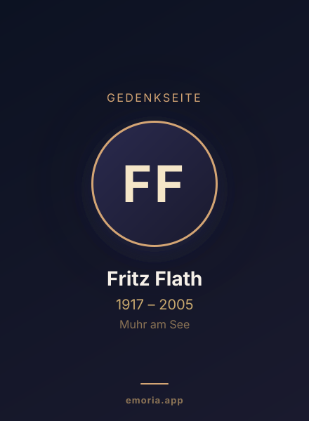 Gedenkportrait von Fritz Flath