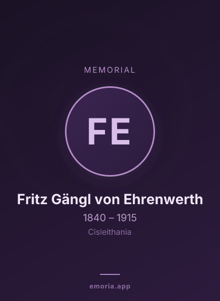 Memorial portrait of Fritz Gängl von Ehrenwerth