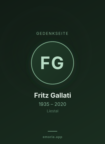 Gedenkportrait von Fritz Gallati