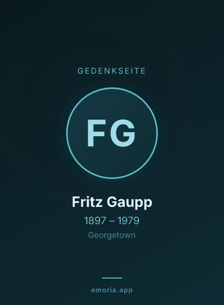 Gedenkportrait von Fritz Gaupp