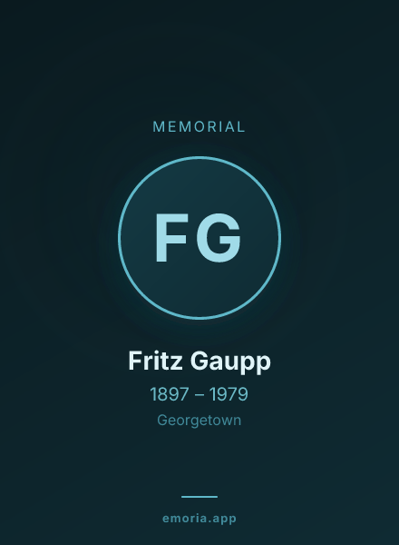 Memorial portrait of Fritz Gaupp