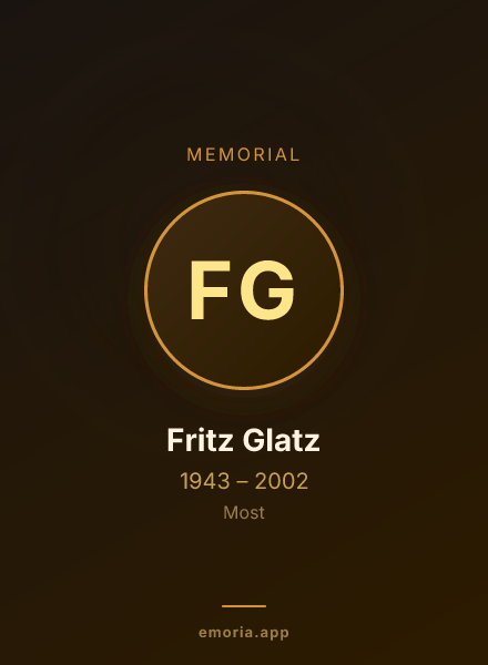 Memorial portrait of Fritz Glatz