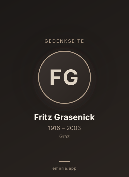 Gedenkportrait von Fritz Grasenick