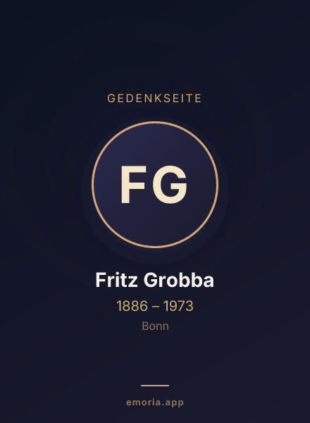 Gedenkportrait von Fritz Grobba