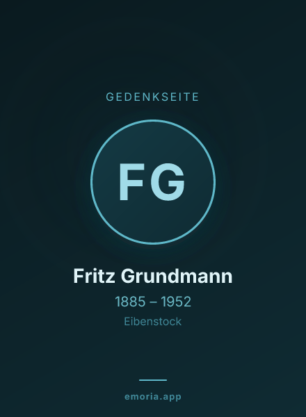 Gedenkportrait von Fritz Grundmann