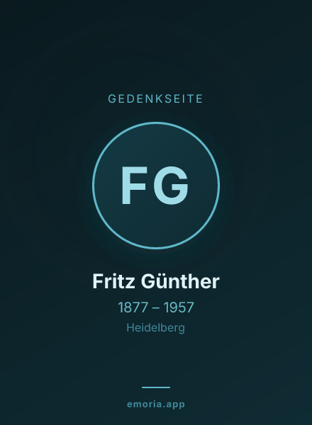 Gedenkportrait von Fritz Günther