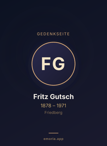 Gedenkportrait von Fritz Gutsch