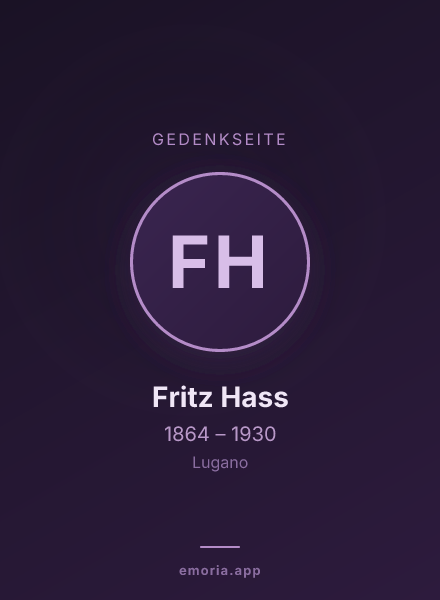 Gedenkportrait von Fritz Hass