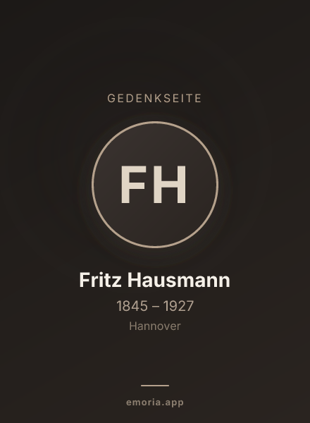 Gedenkportrait von Fritz Hausmann