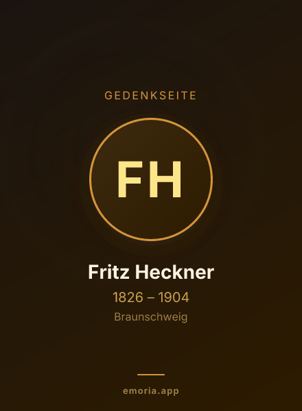 Gedenkportrait von Fritz Heckner