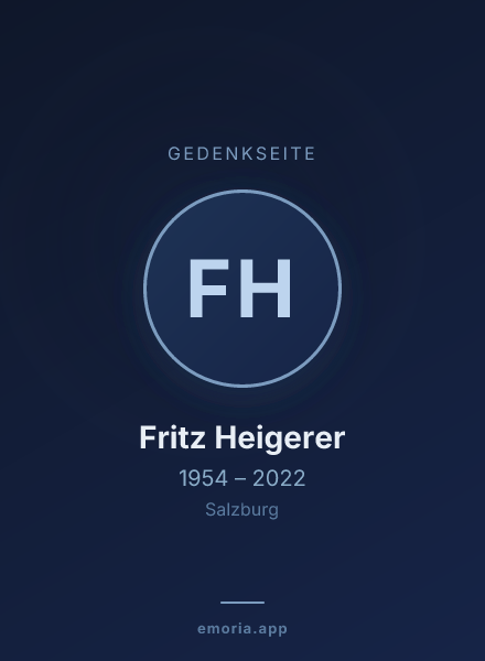 Gedenkportrait von Fritz Heigerer