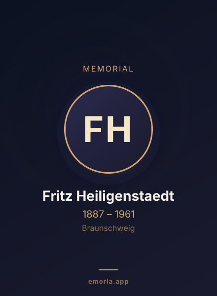 Memorial portrait of Fritz Heiligenstaedt