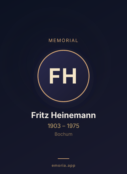Memorial portrait of Fritz Heinemann