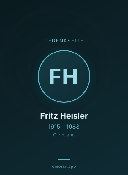 Gedenkportrait von Fritz Heisler