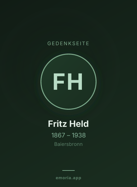 Gedenkportrait von Fritz Held