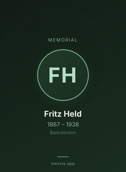 Memorial portrait of Fritz Held