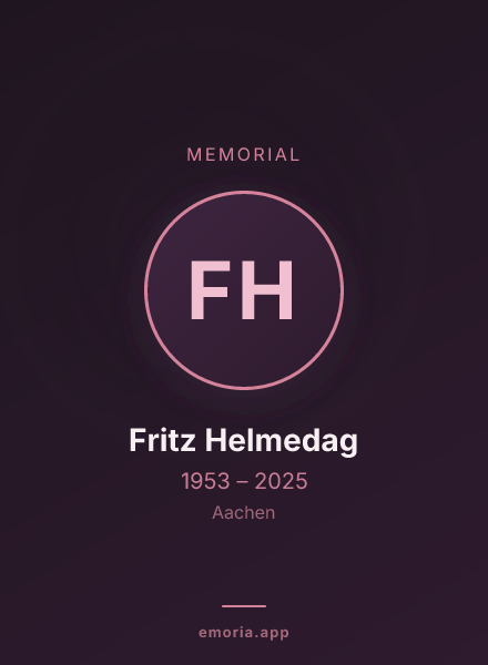 Memorial portrait of Fritz Helmedag