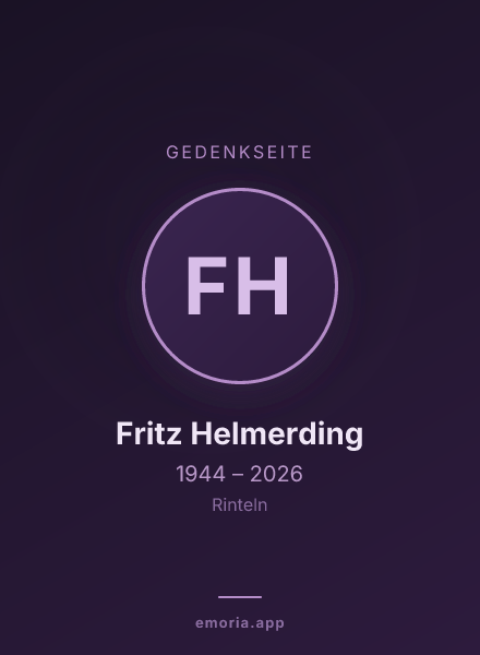 Gedenkportrait von Fritz Helmerding