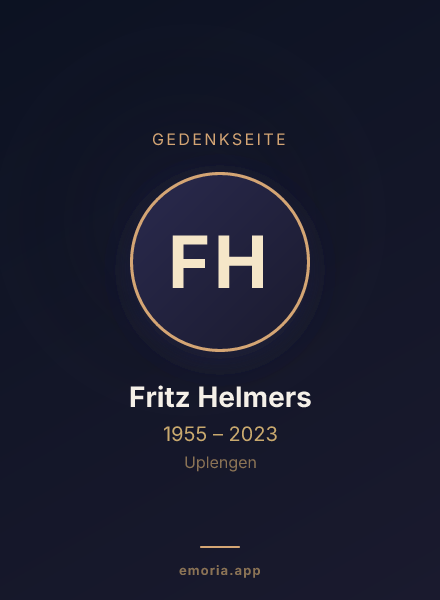 Gedenkportrait von Fritz Helmers