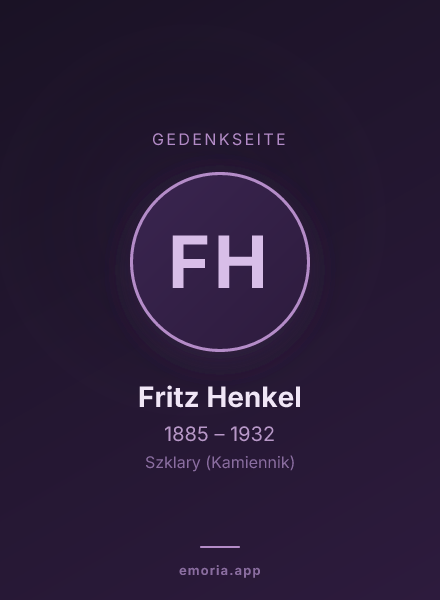 Gedenkportrait von Fritz Henkel
