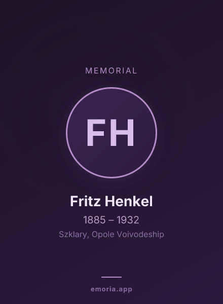 Memorial portrait of Fritz Henkel