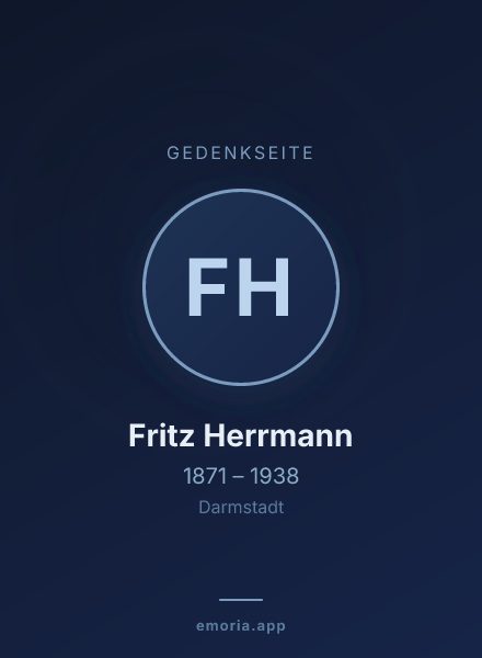 Gedenkportrait von Fritz Herrmann