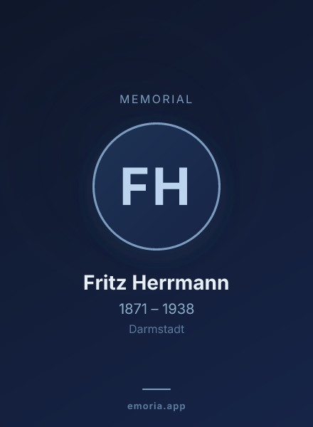 Memorial portrait of Fritz Herrmann