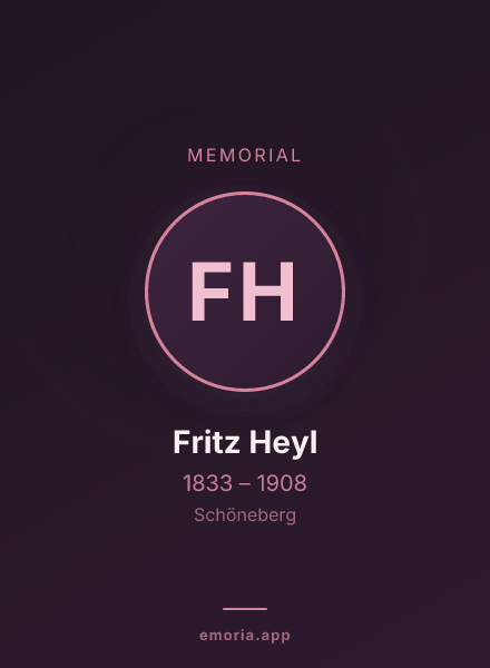 Memorial portrait of Fritz Heyl