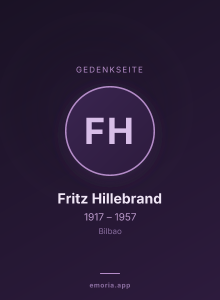 Gedenkportrait von Fritz Hillebrand