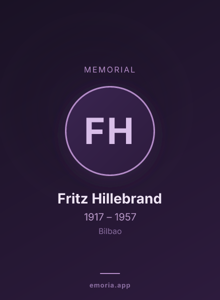 Memorial portrait of Fritz Hillebrand