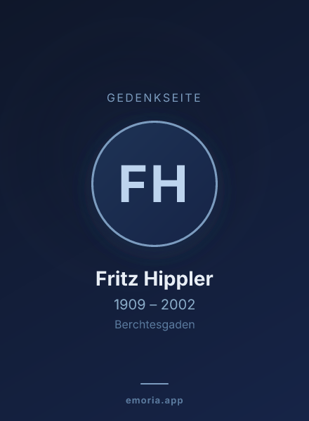 Gedenkportrait von Fritz Hippler