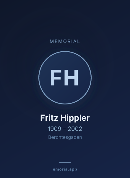 Memorial portrait of Fritz Hippler