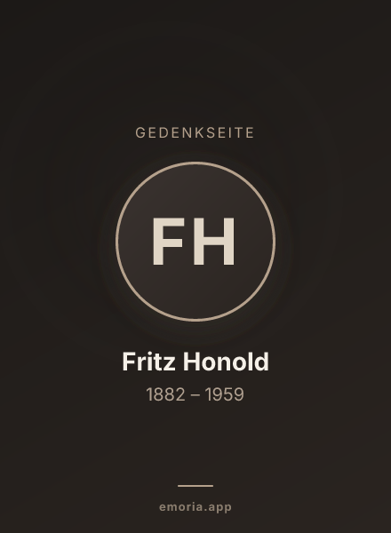 Gedenkportrait von Fritz Honold