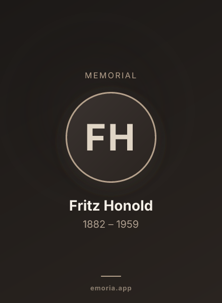 Memorial portrait of Fritz Honold