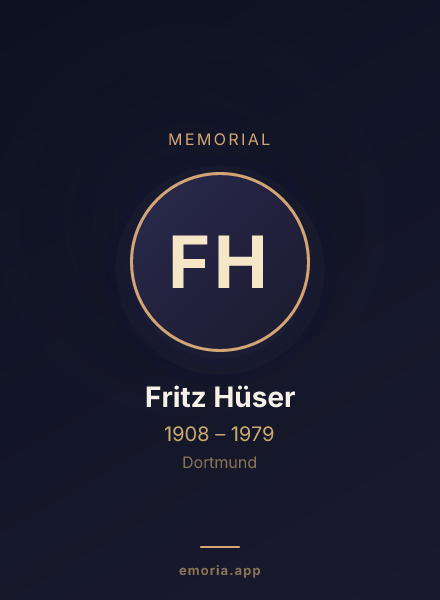 Memorial portrait of Fritz Hüser