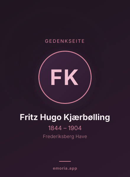Gedenkportrait von Fritz Hugo Kjærbølling