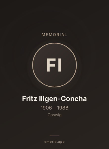 Memorial portrait of Fritz Illgen-Concha