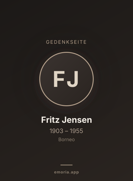 Gedenkportrait von Fritz Jensen