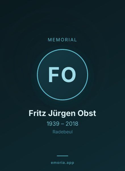 Memorial portrait of Fritz Jürgen Obst