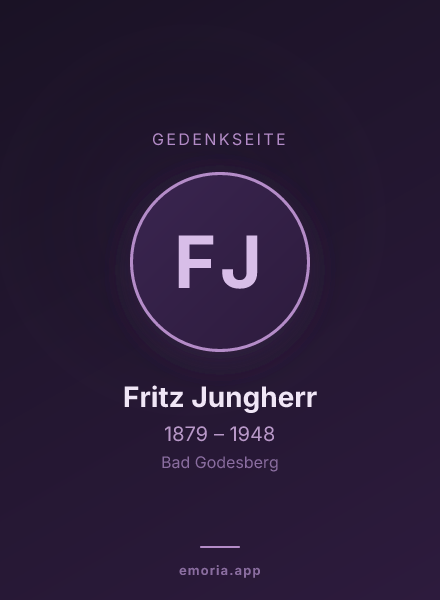 Gedenkportrait von Fritz Jungherr