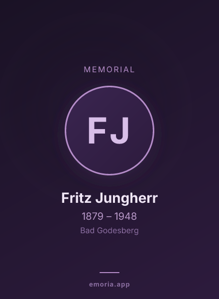 Memorial portrait of Fritz Jungherr